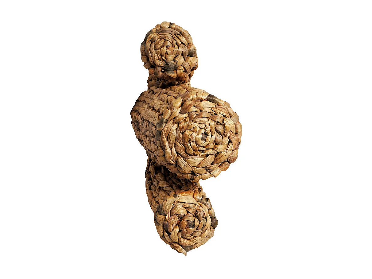 Cactus déco 32 cm tressé en jacinthe d’eau couleur naturelle – QUINN