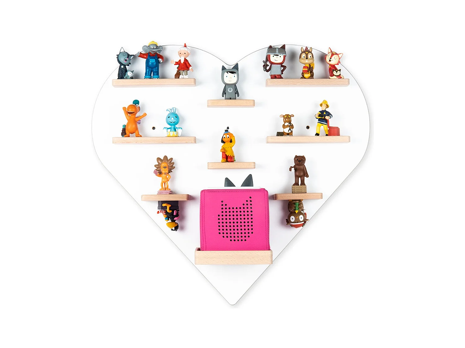 Regal Holz Herz Kinder Toniebox Tonies Figuren