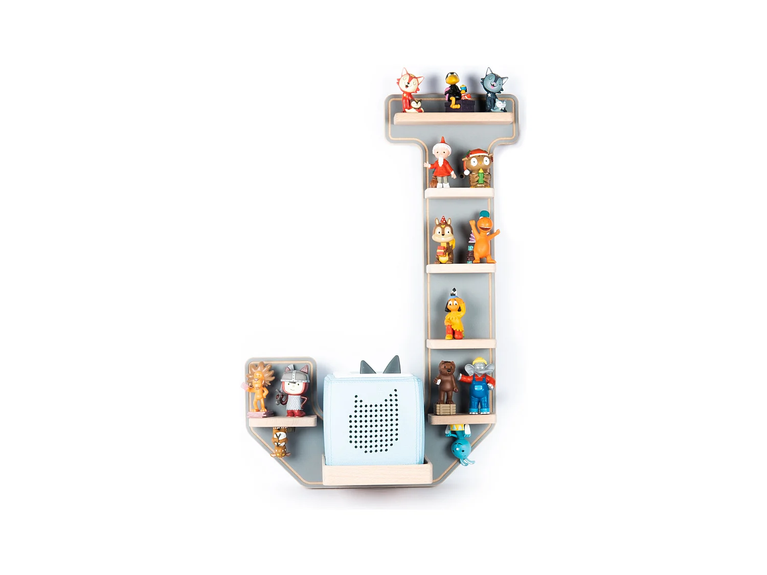 Wall Rack BOARTI Buchstabe Gray H. 54 x W. 37 x D. 19 cm