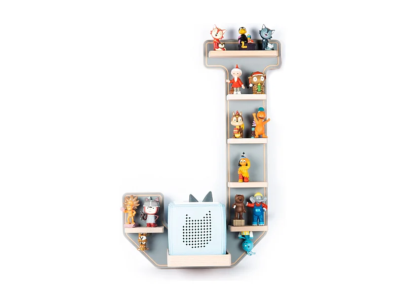 Wall Rack BOARTI Buchstabe Gray H. 54 x W. 37 x D. 19 cm