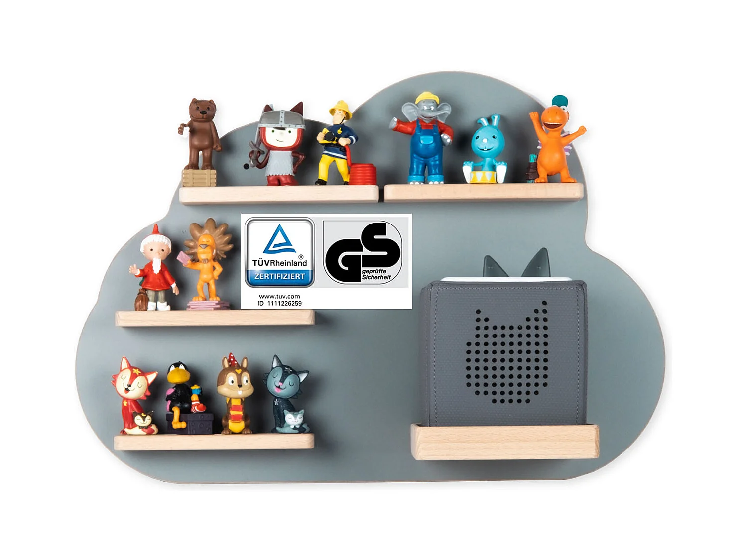 Wall Rack BOARTI Regal Gray H. 34 x W. 48 x D. 19 cm