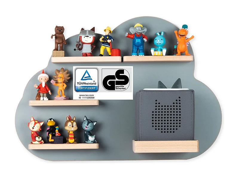 Wall Rack BOARTI Regal Gray H. 34 x W. 48 x D. 19 cm