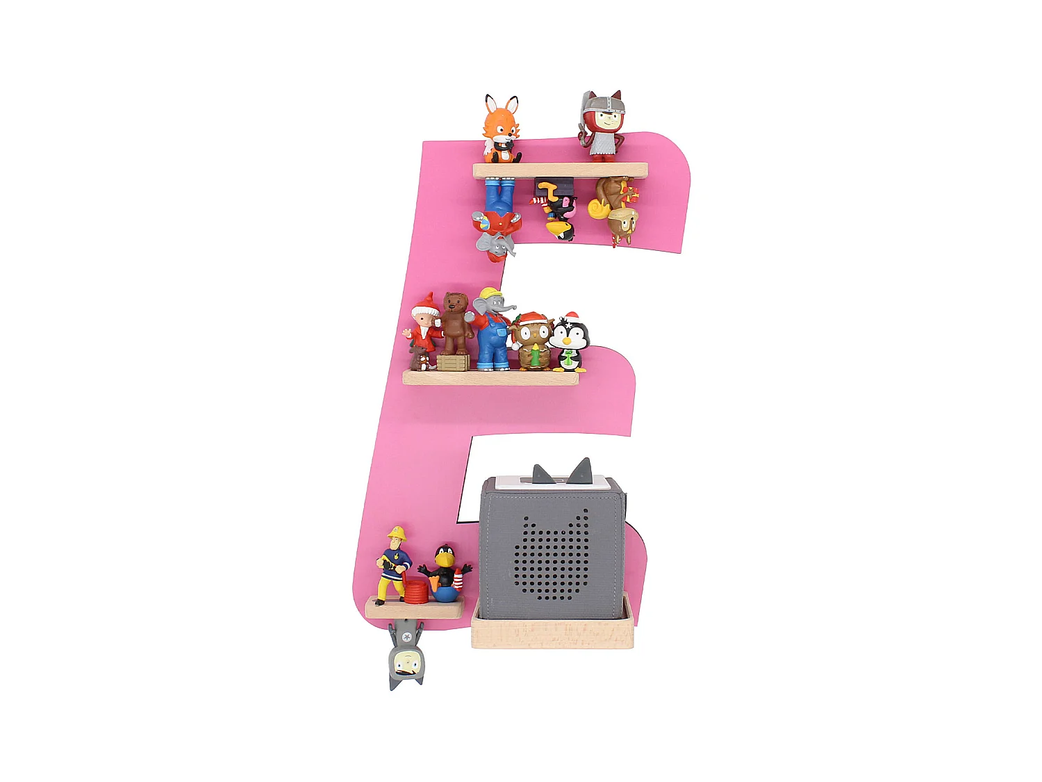 Wall Rack BOARTI Buchstabe Pink H. 47 x W. 32 x D. 19 cm
