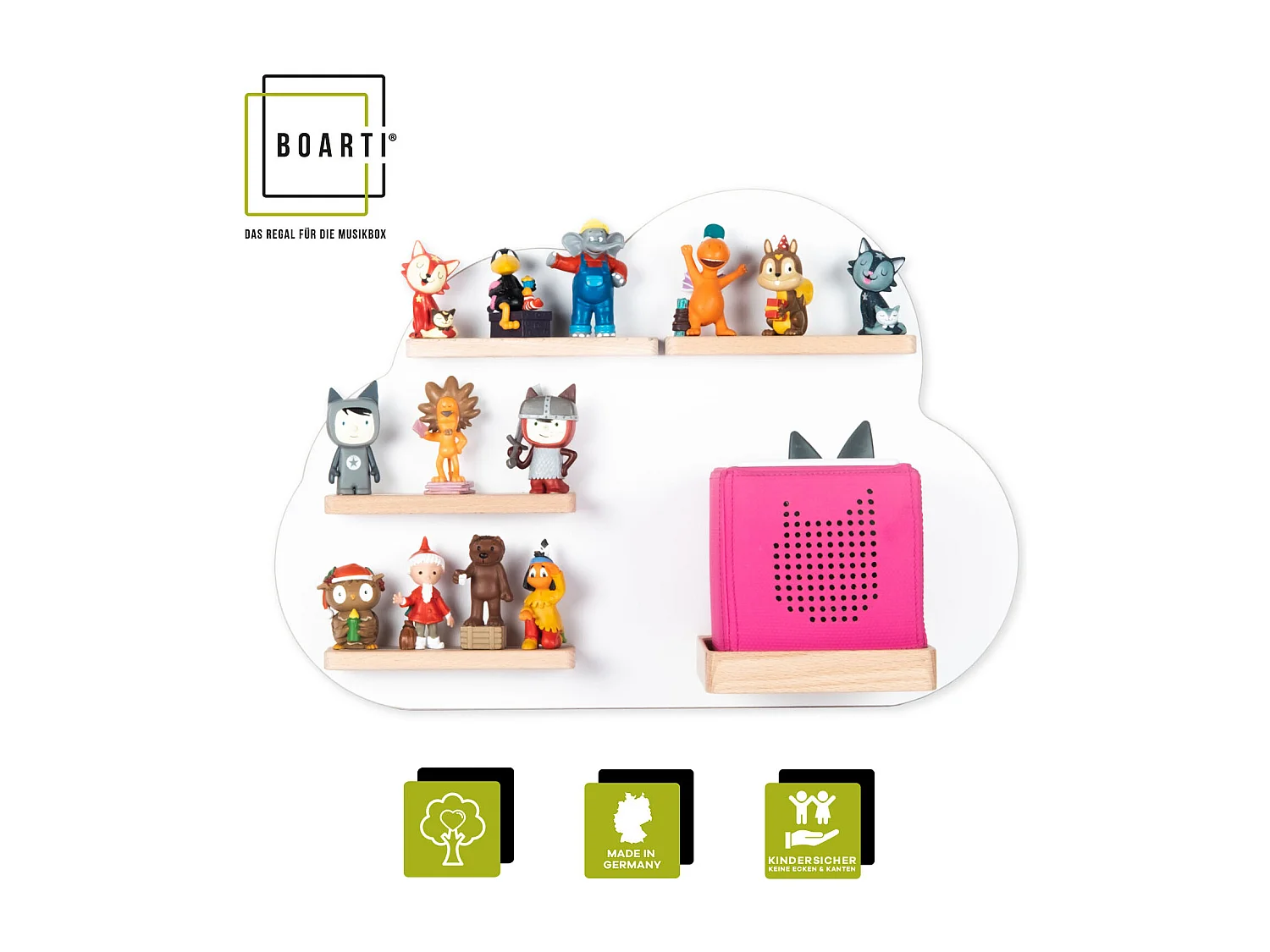 Regal Holz Wolke Kinder Toniebox Tonies Figuren