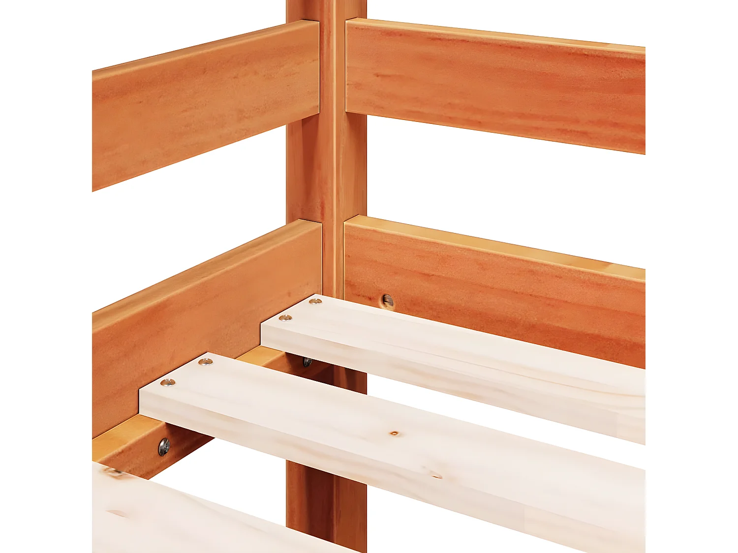 Lit mezzanine enfants avec échelle 90x190 cm bois de pin massif