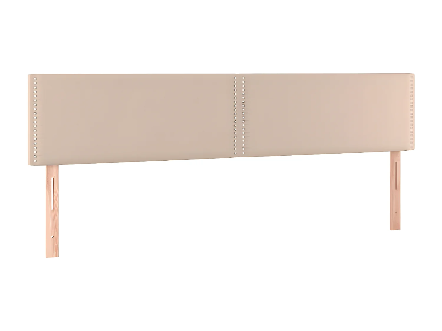 Sommier tapissier matelas LED Cappuccino 160x200 cm Similicuir