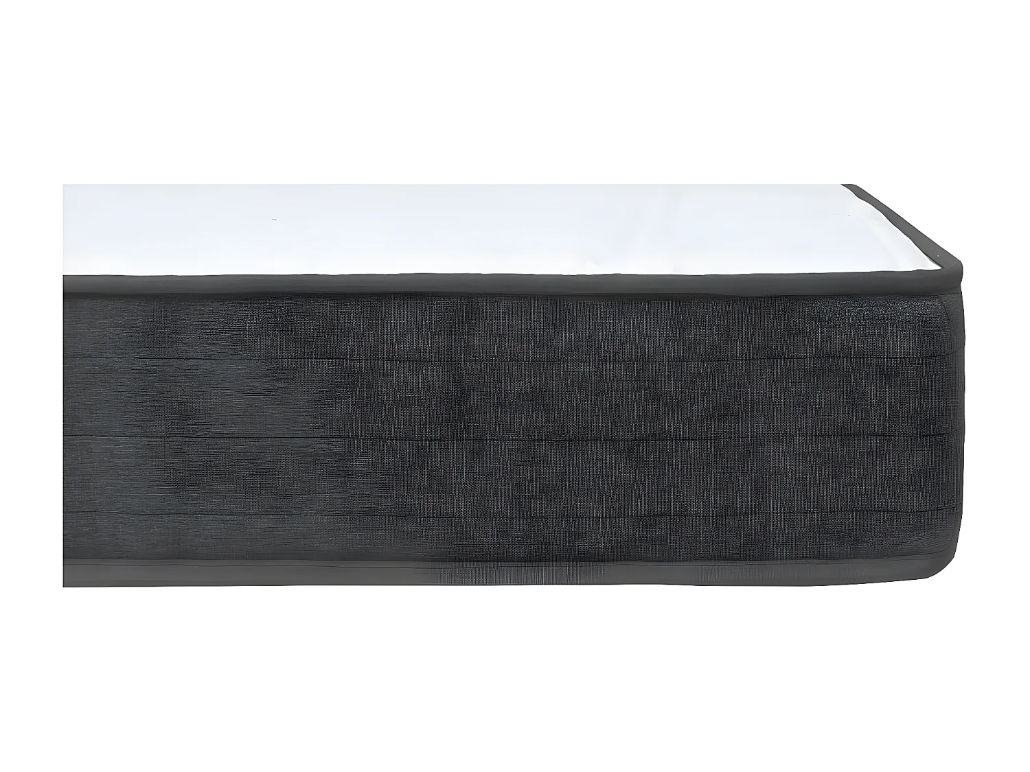 Sommier tapissier Gris foncé Tissu 160x200 cm