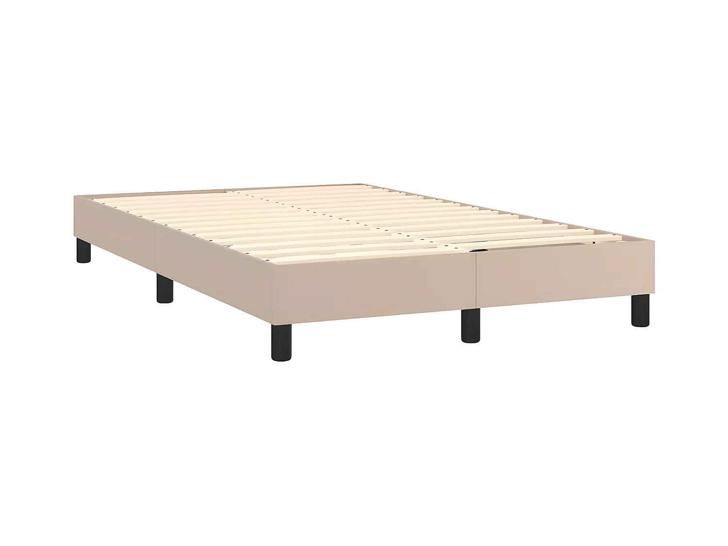 Sommier tapissier matelas LED Cappuccino 120x200 cm Similicuir