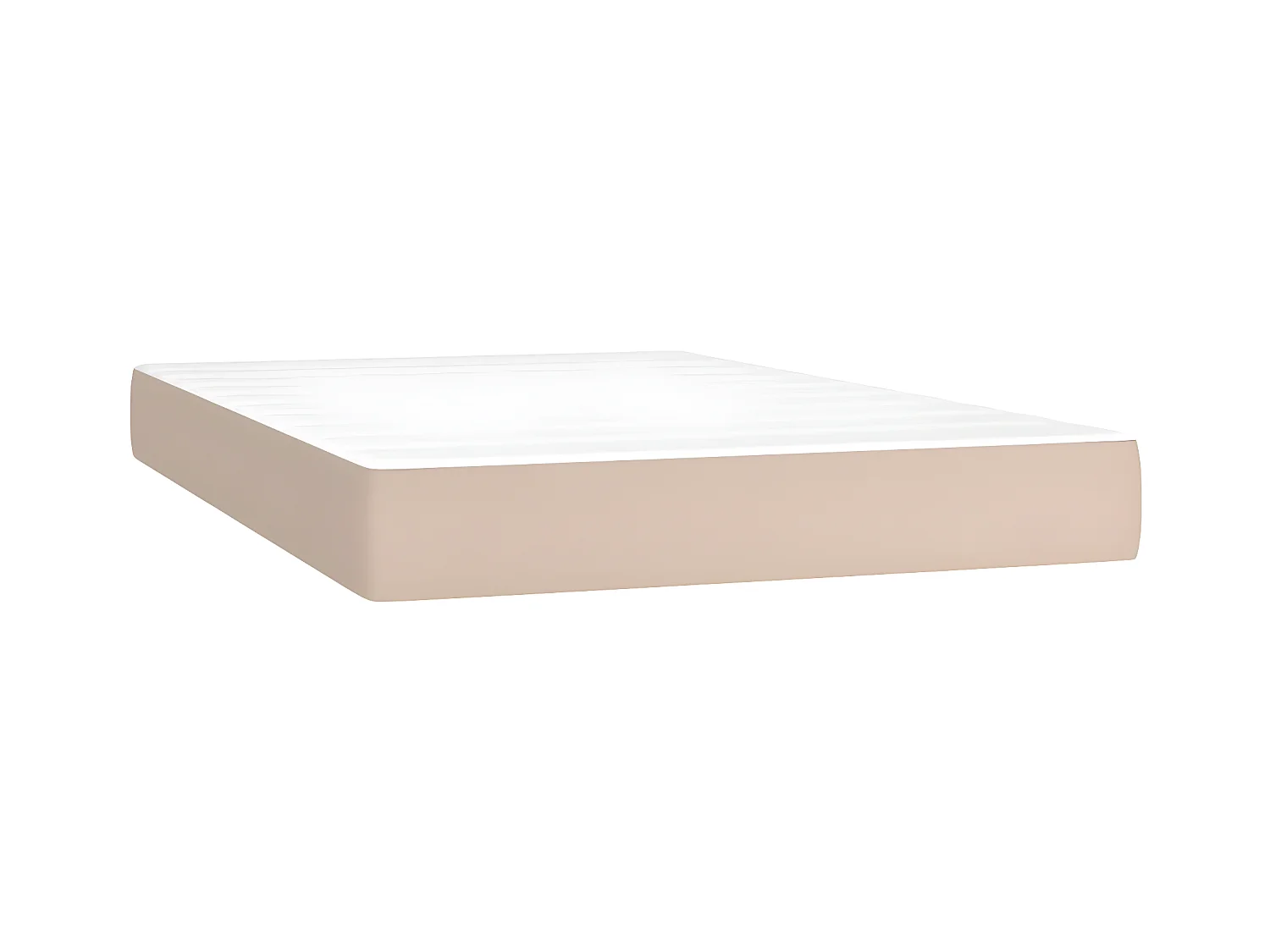 Sommier tapissier matelas LED Cappuccino 120x200 cm Similicuir