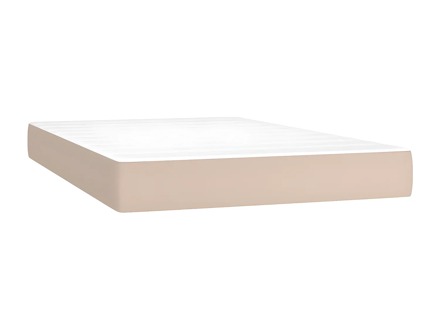 Sommier tapissier matelas LED Cappuccino 120x200 cm Similicuir