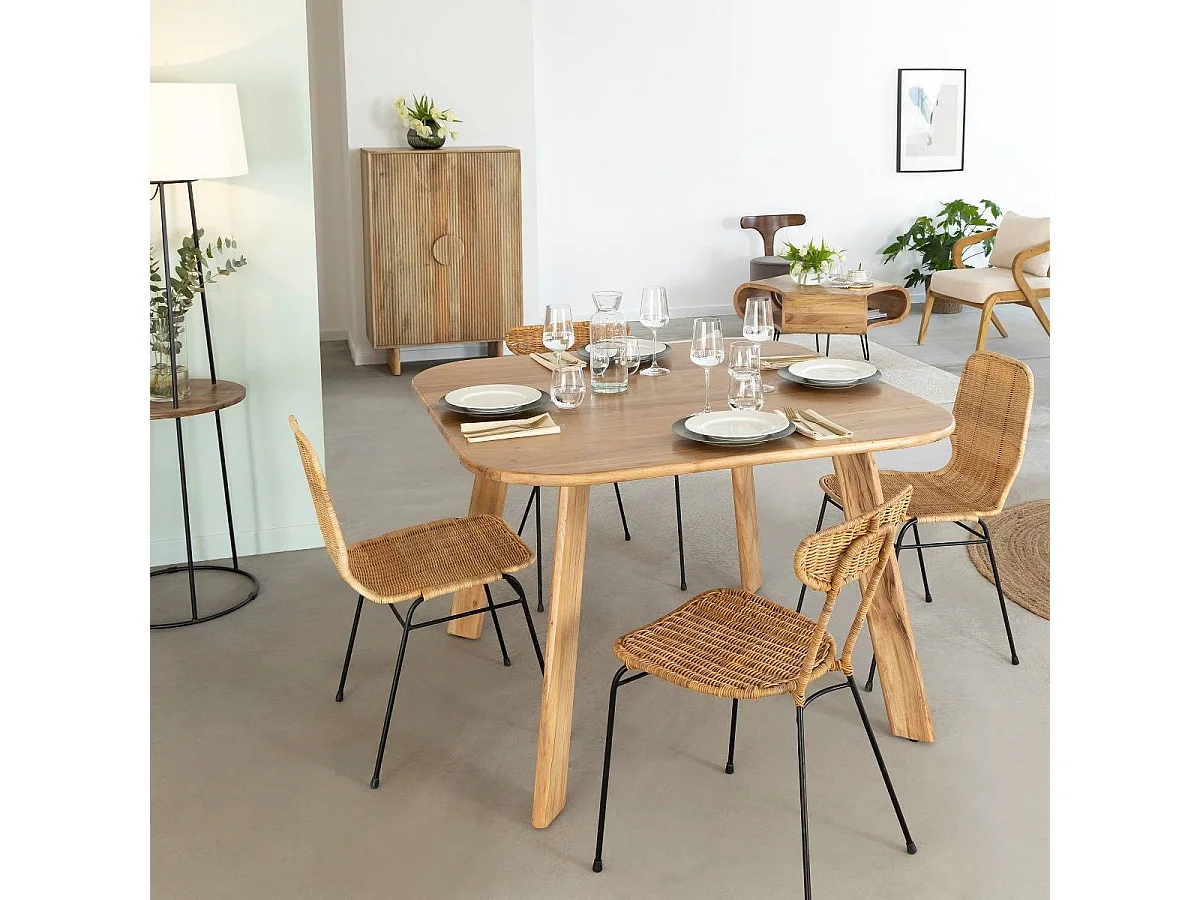 Table à manger en bois acacia Flora