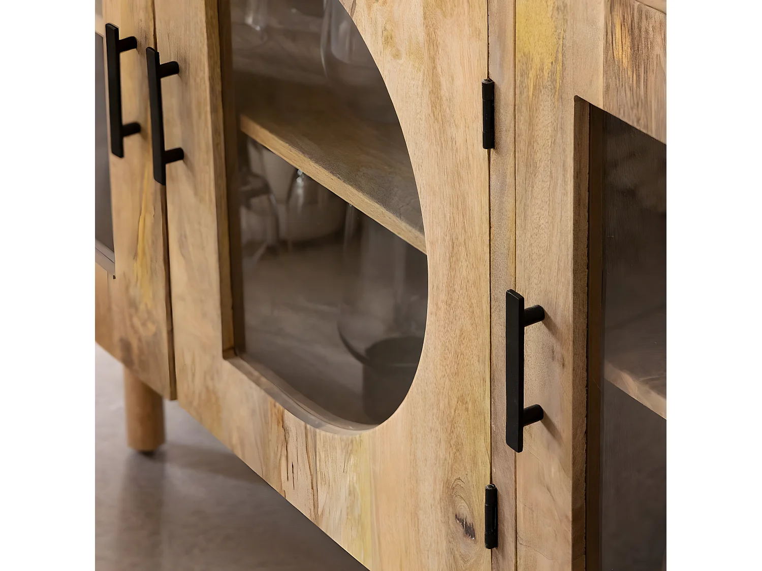 Buffet 3 portes en bois de manguier Nova