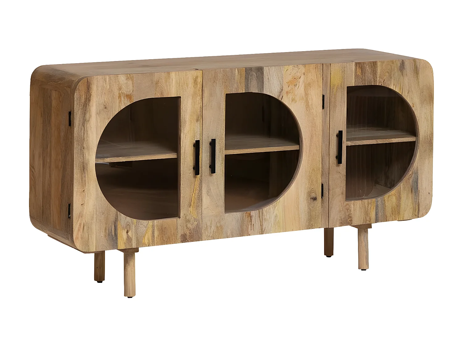 Buffet 3 portes en bois de manguier Nova