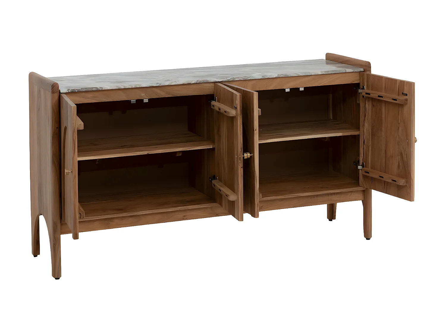 Buffet en marbre et bois d'acacia Calix