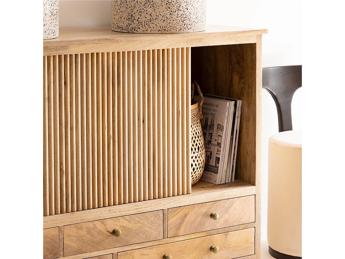 Meuble sous vasque en bois de manguier Liora