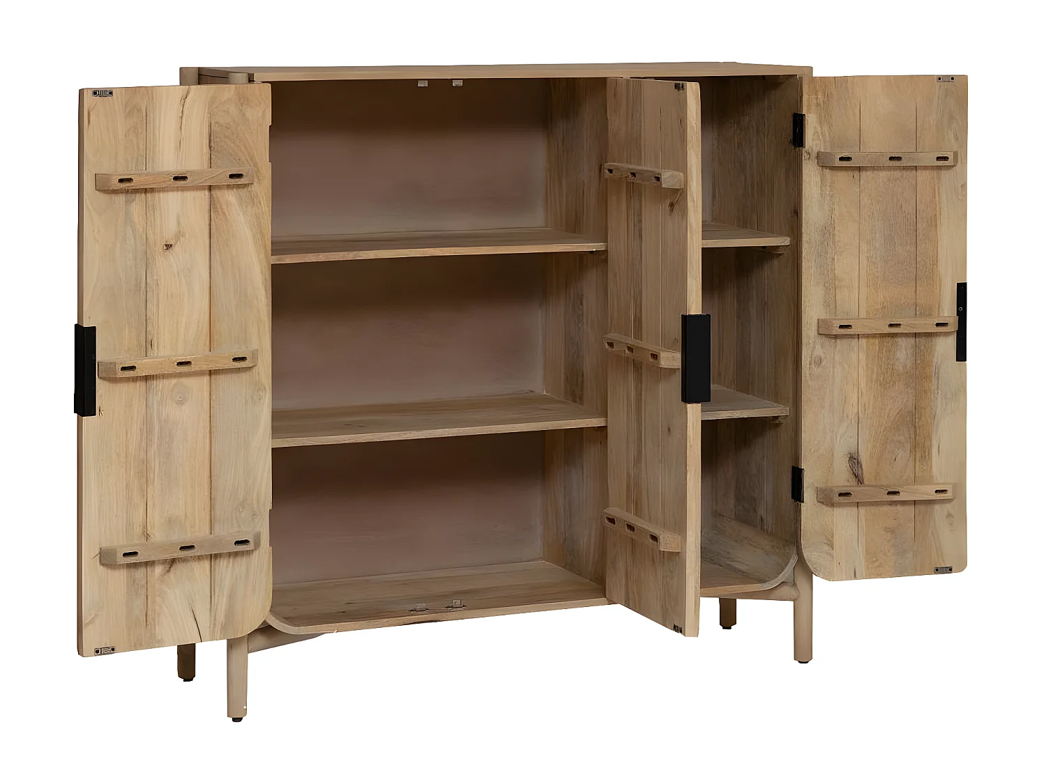 Buffet 3 portes en bois de manguier Nova