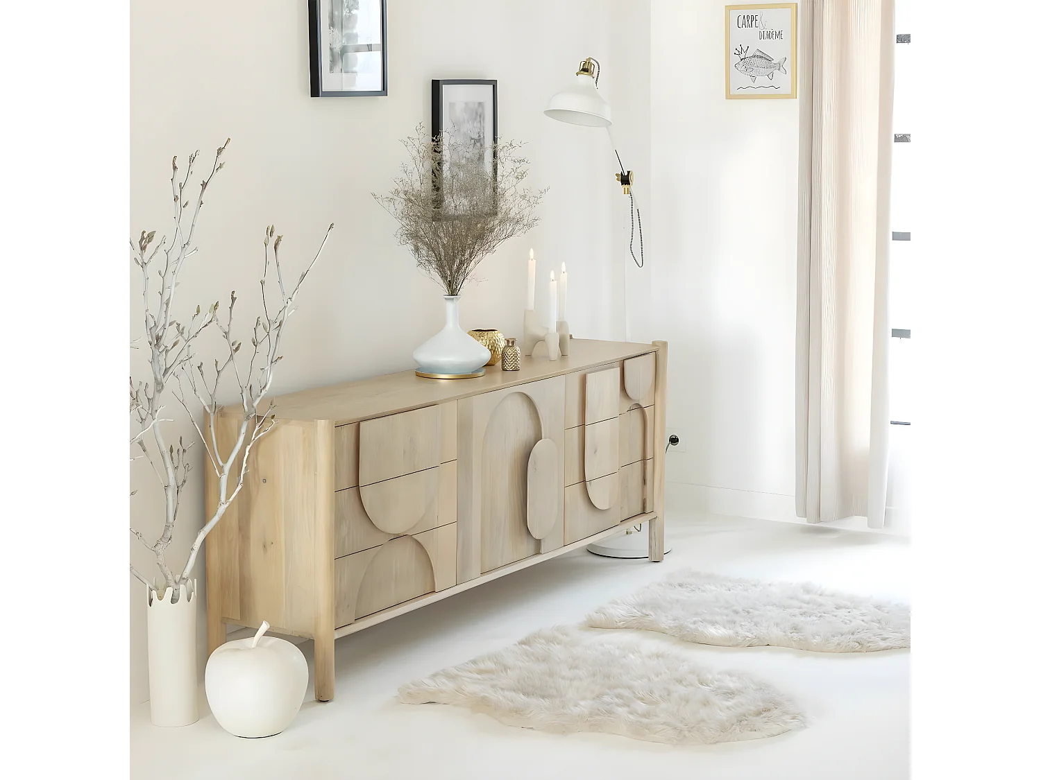 Buffet en bois de manguier Tysia