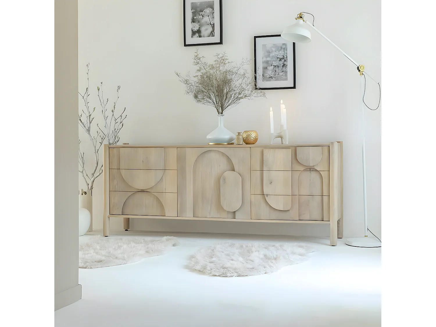 Buffet en bois de manguier Tysia