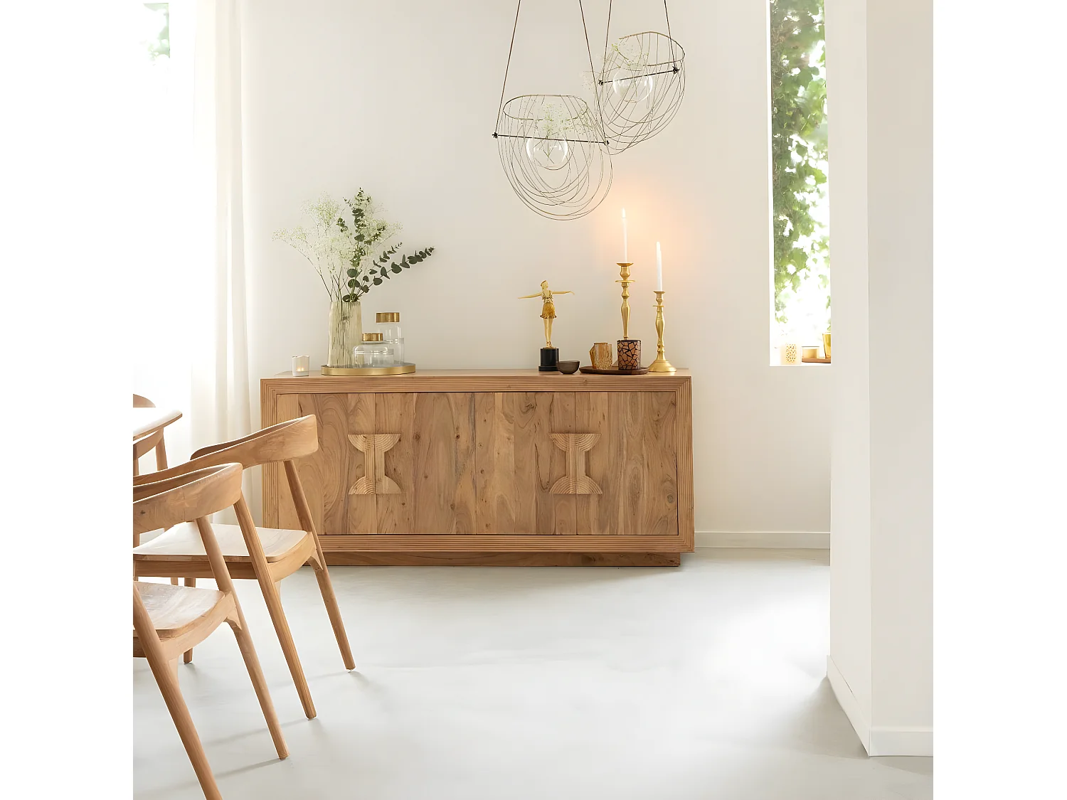 Buffet en bois d'acacia Lonni