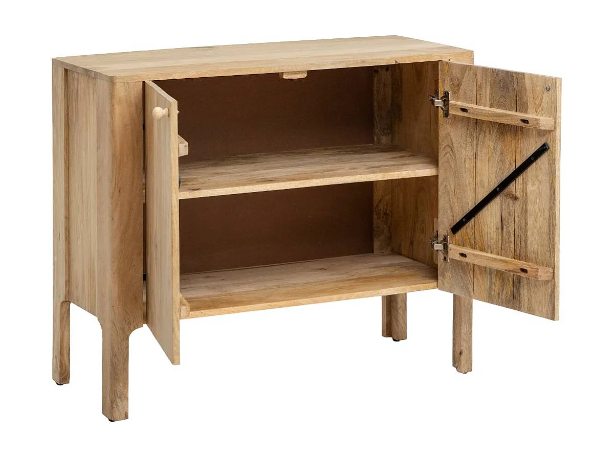Buffet de madera de mango Tonin - Elegancia contemporánea para espacios reducidos