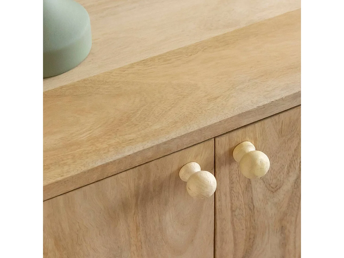 Buffet de madera de mango Tonin - Elegancia contemporánea para espacios reducidos