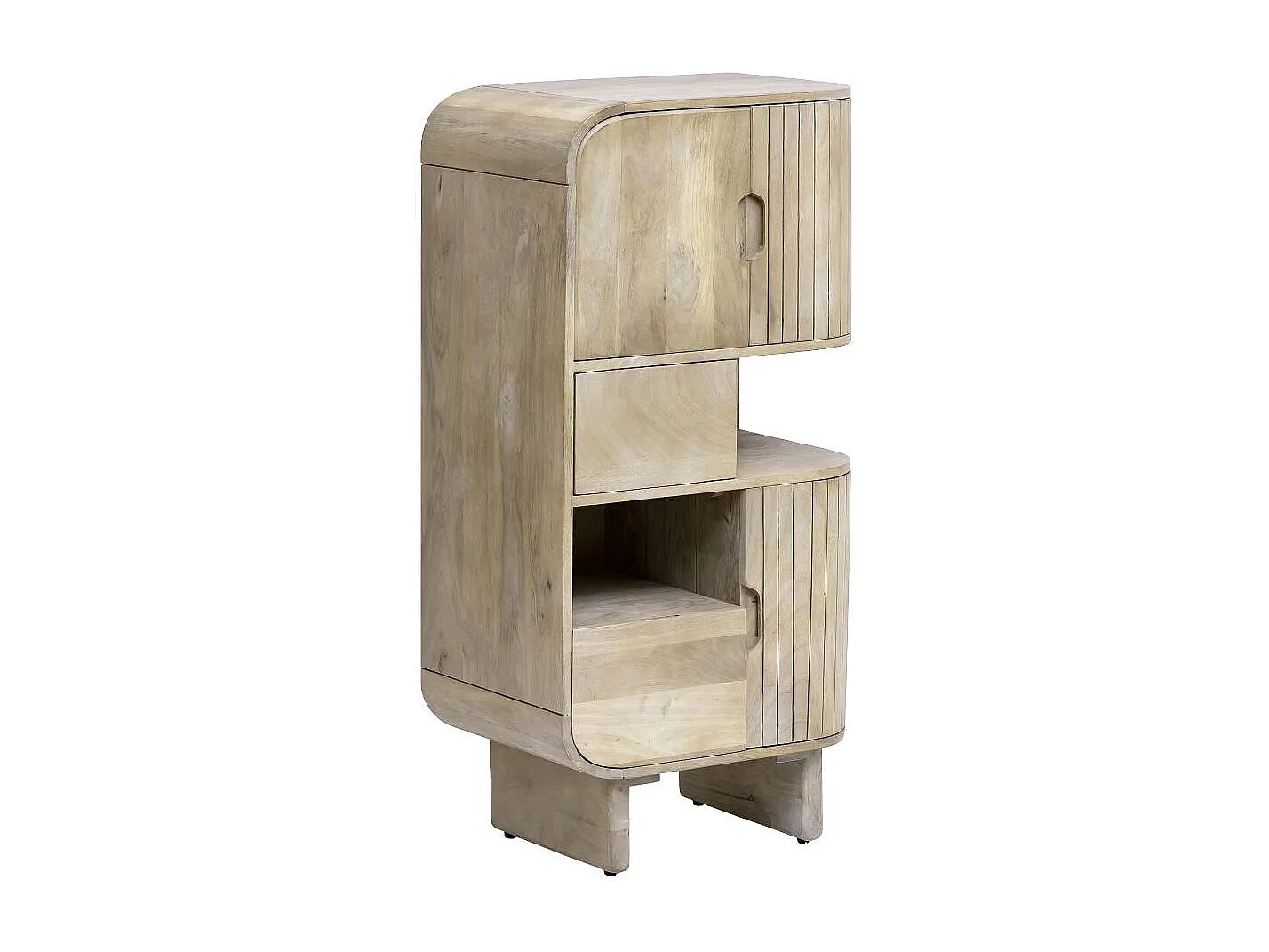 Buffet haut en bois de manguier clair Yoni