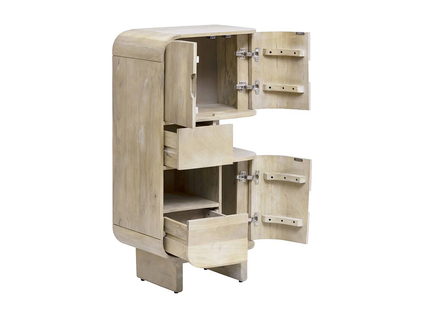 Buffet haut en bois de manguier clair Yoni