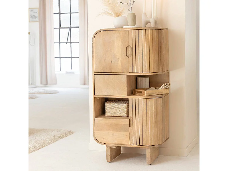 Buffet haut en bois de manguier Yoni