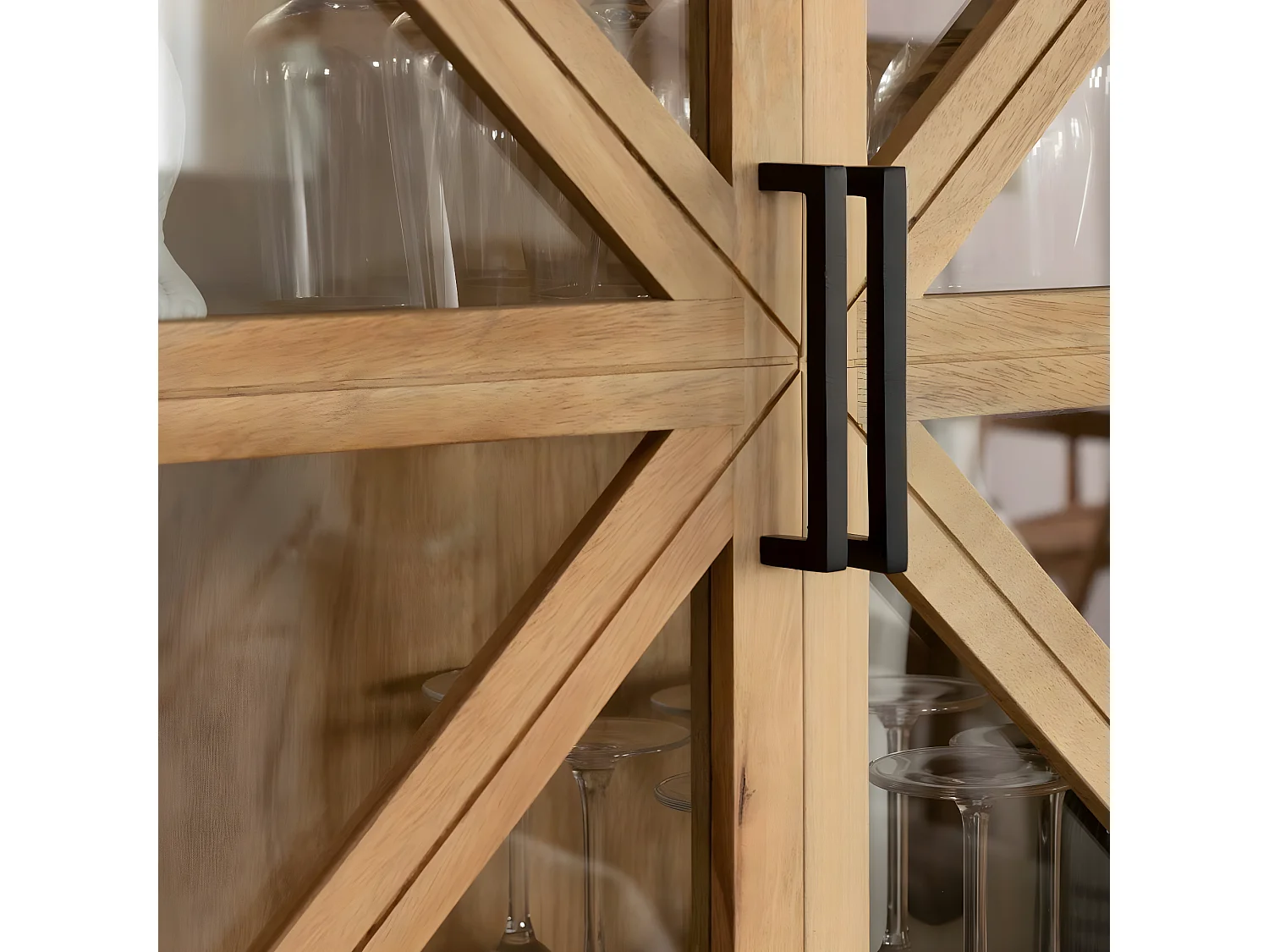 Vitrine en bois de manguier Thalia