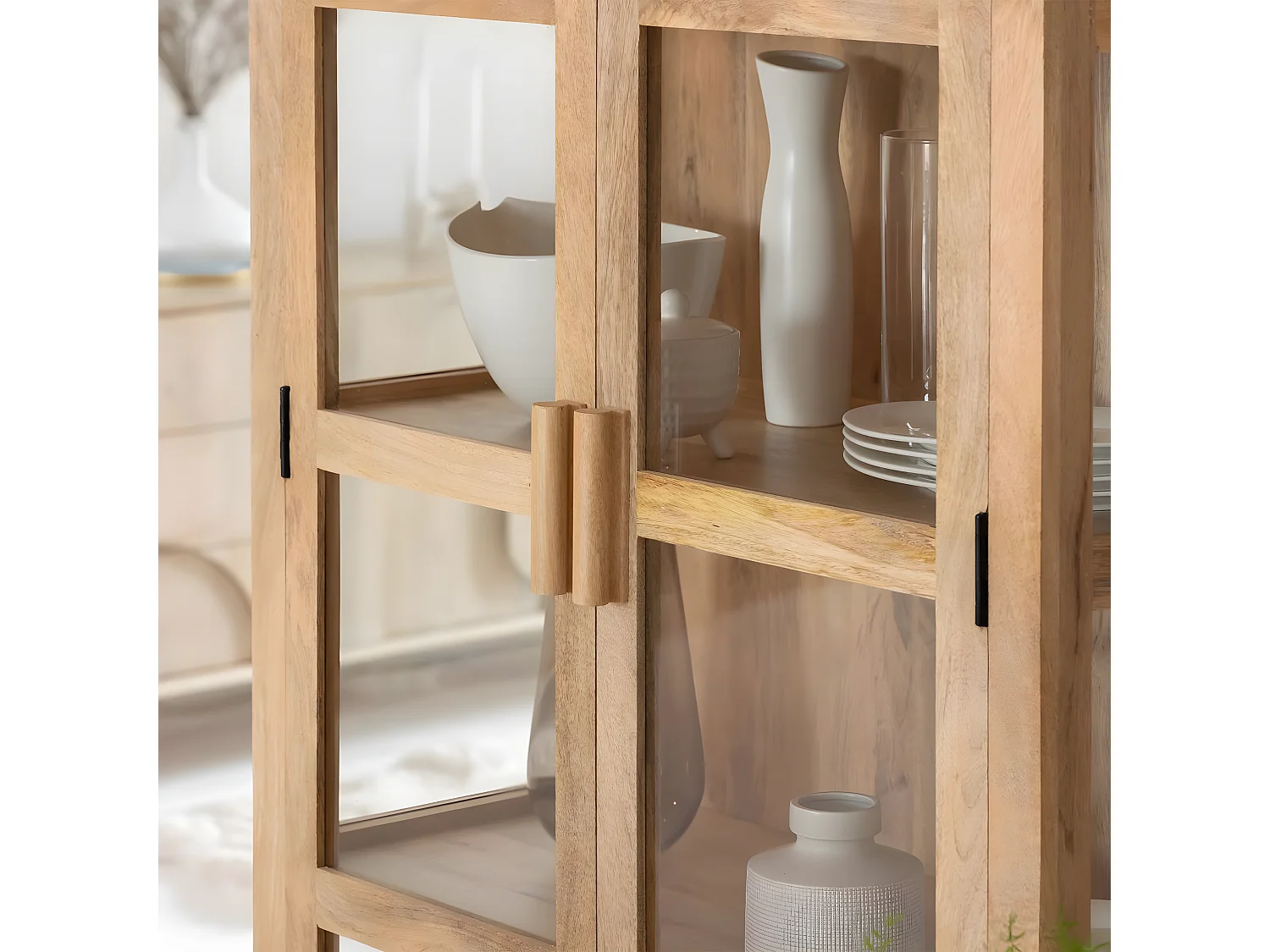 Vitrine en bois de manguier Amaris