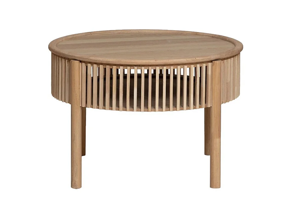 Table basse ronde  en bois de pin Vénus