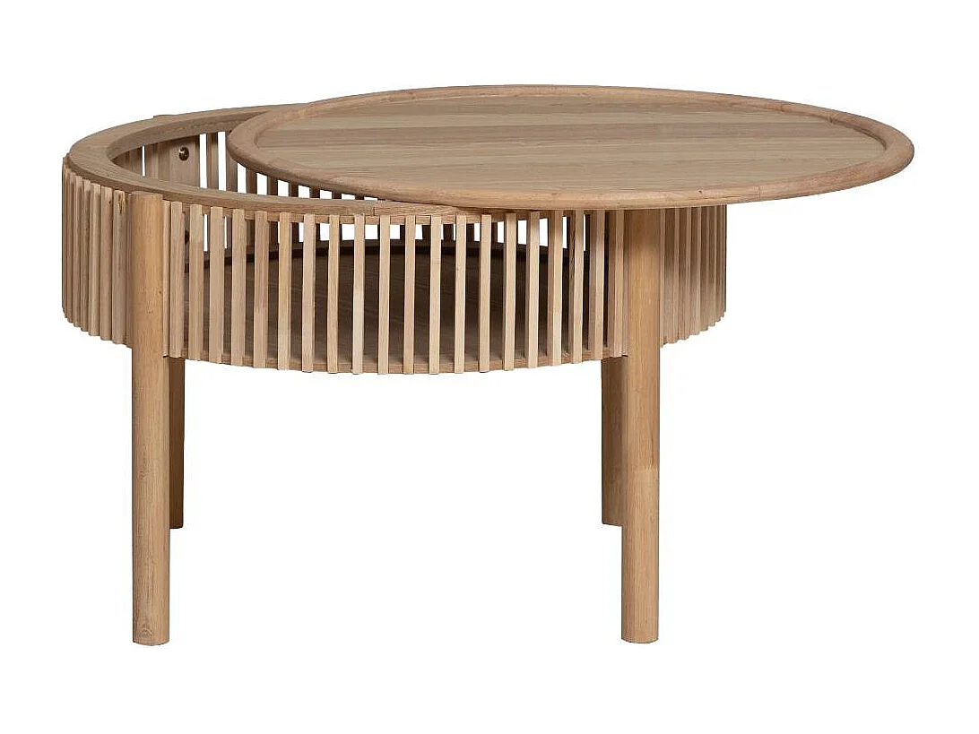 Table basse ronde  en bois de pin Vénus