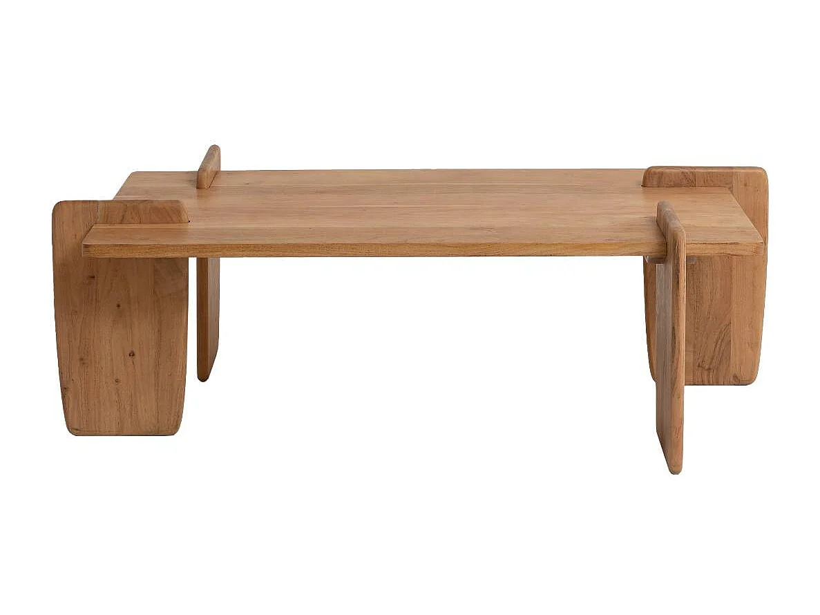 Table basse rectangle en bois d'acacia Zola