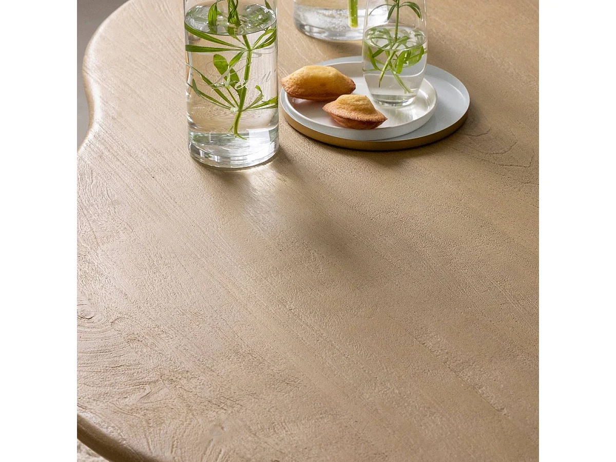 Mesa de centro de nube de madera de mango Fable con espacio de almacenamiento