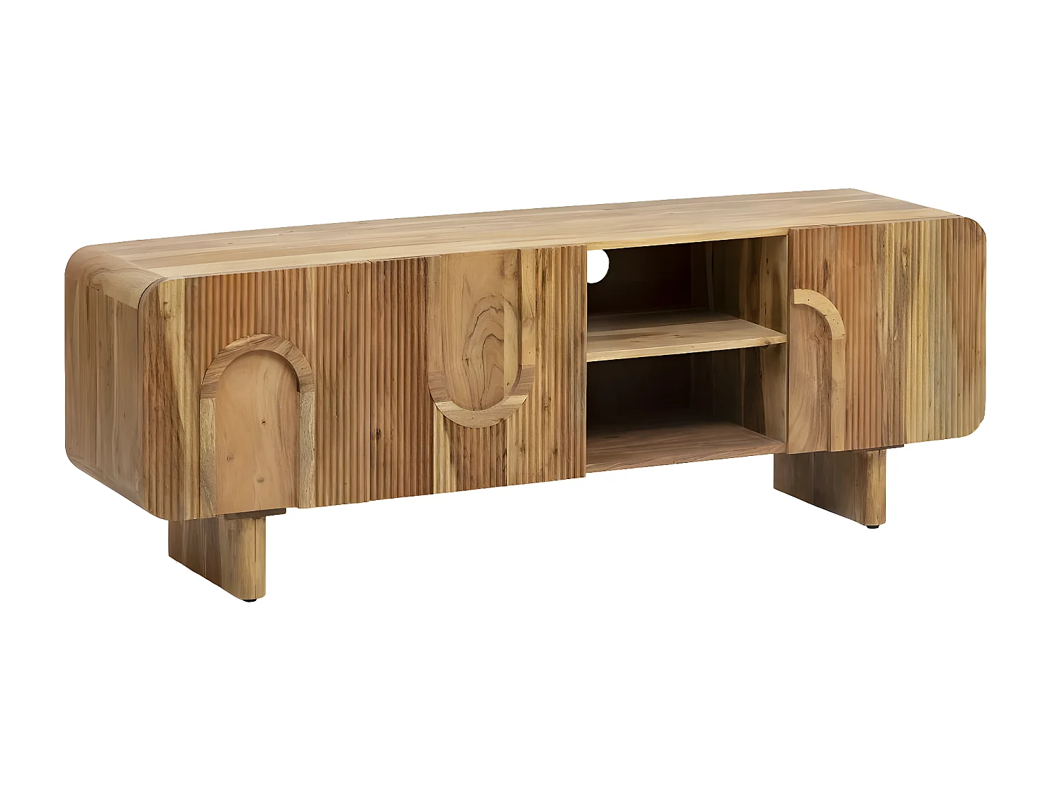 Meuble TV en bois d'acacia Tilio