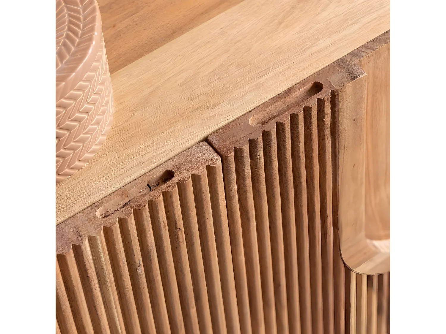 Meuble TV en bois d'acacia Tilio