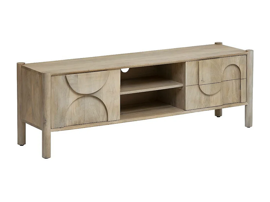 Meuble TV en bois de manguier Tysia