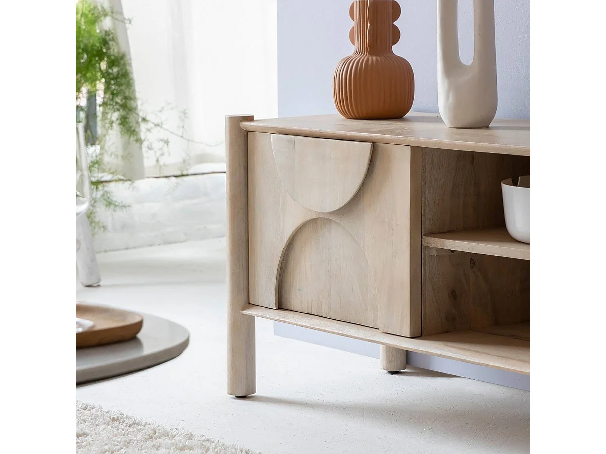 Meuble TV en bois de manguier Tysia