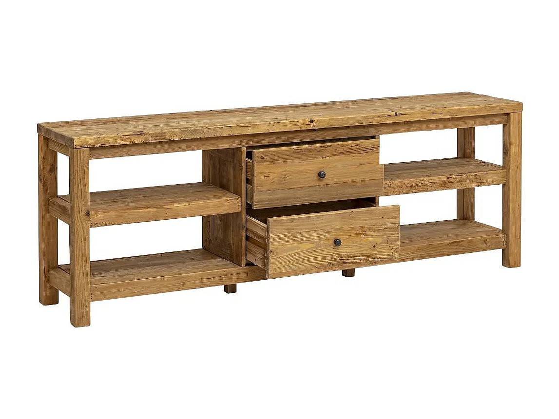 Meuble TV en bois de pin recyclé Blaise