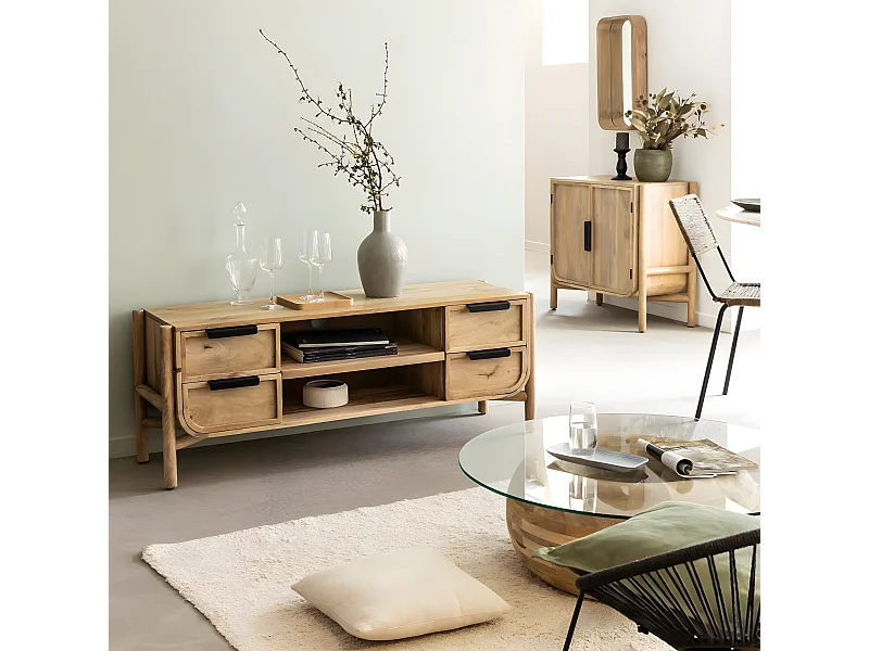 Meuble TV en bois de manguier Nova