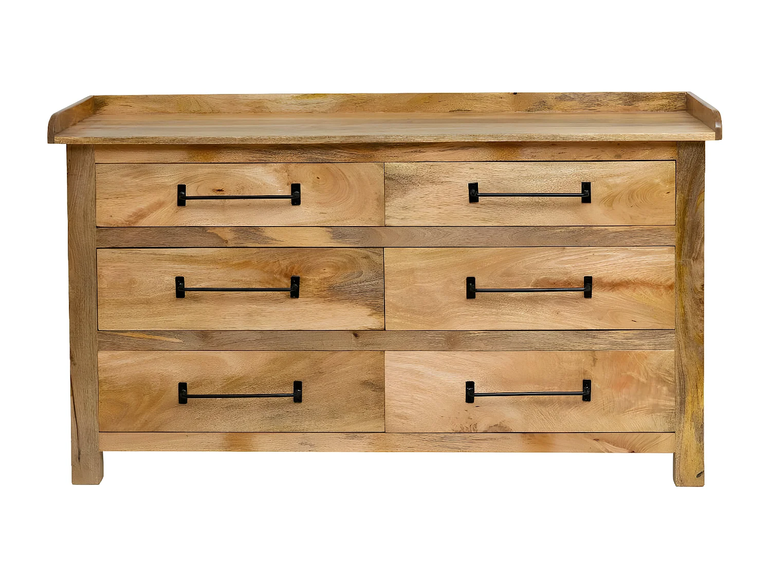 Commode en bois de manguier 6 tiroirs Dolly