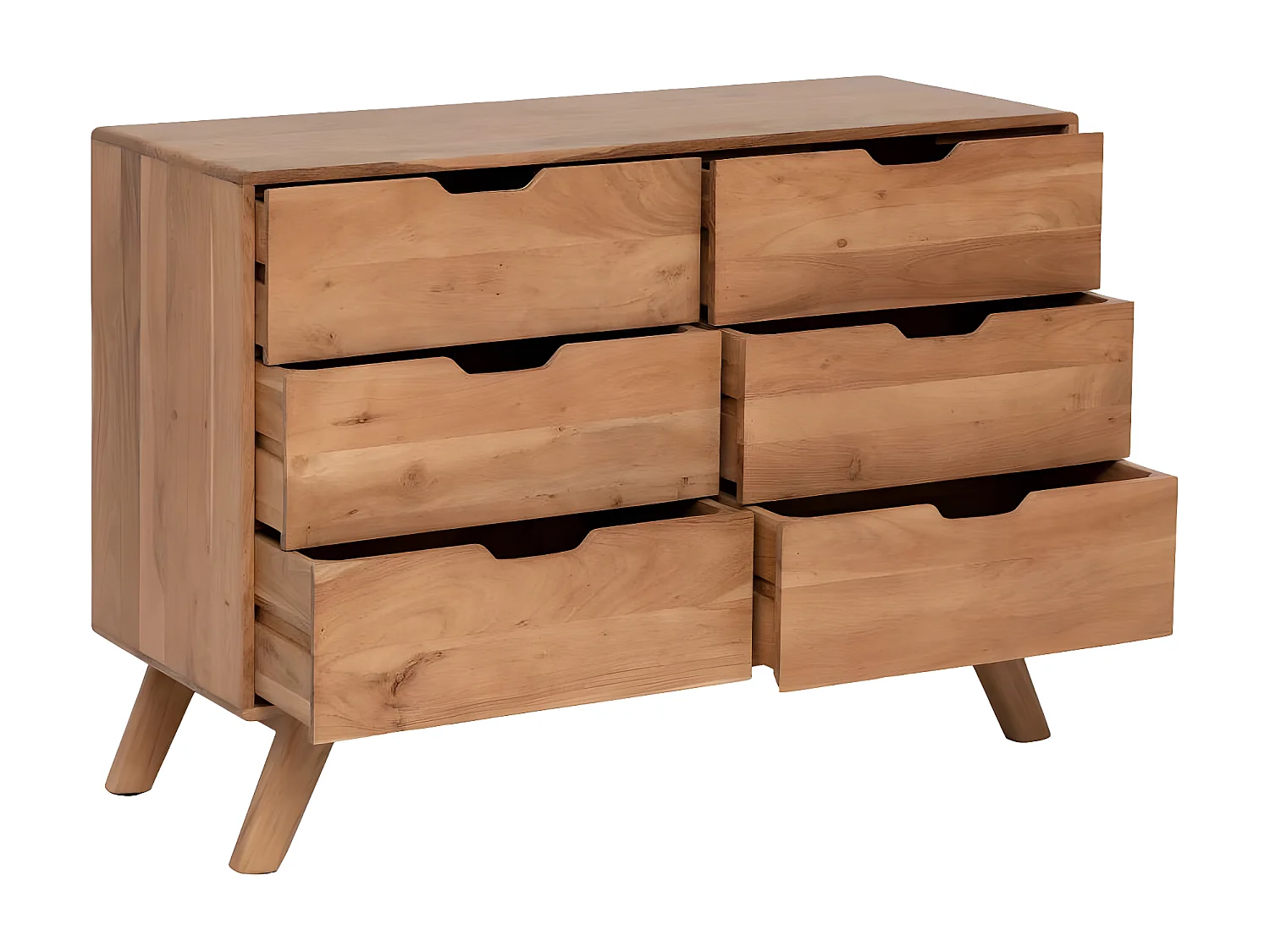 Commode en bois d'acacia massif Iwa