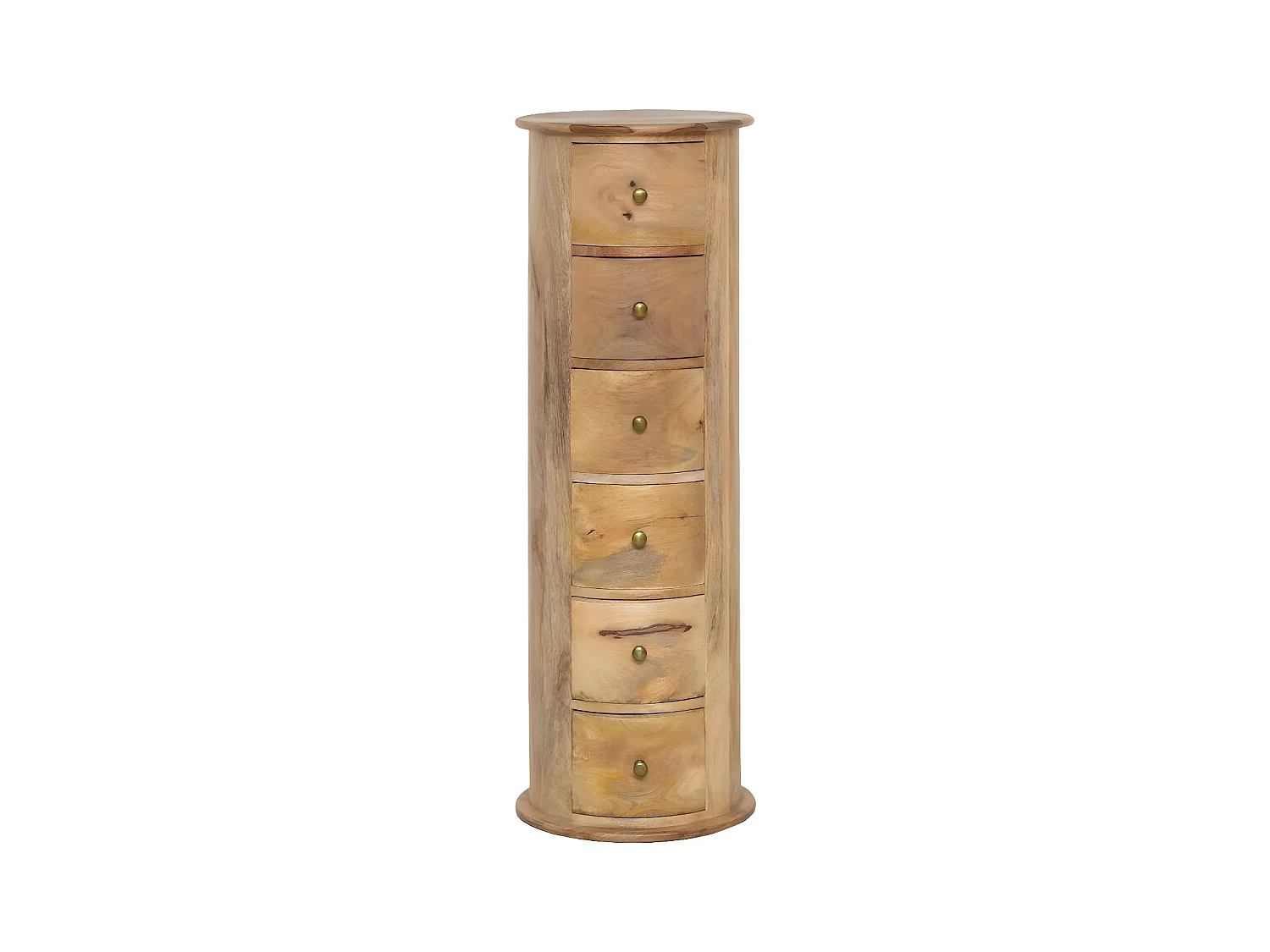Chiffonnier rond en bois de manguier Maëva