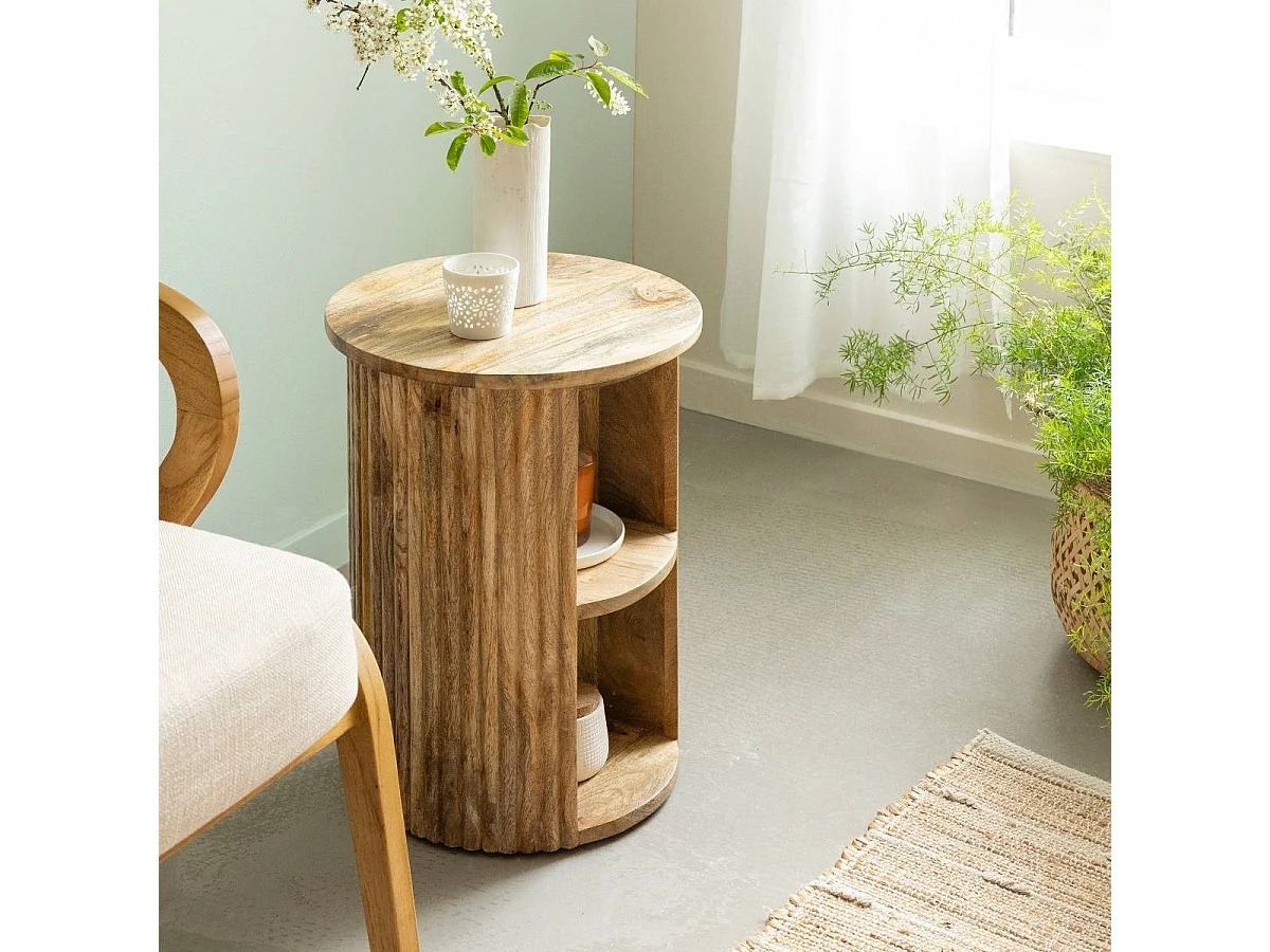 Table de chevet en bois de manguier Maëva