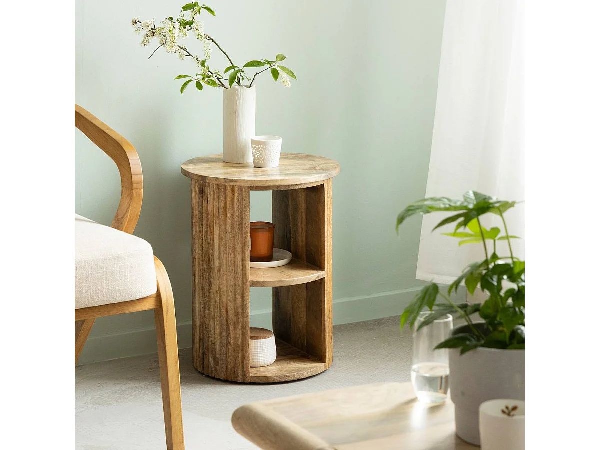 Table de chevet en bois de manguier Maëva