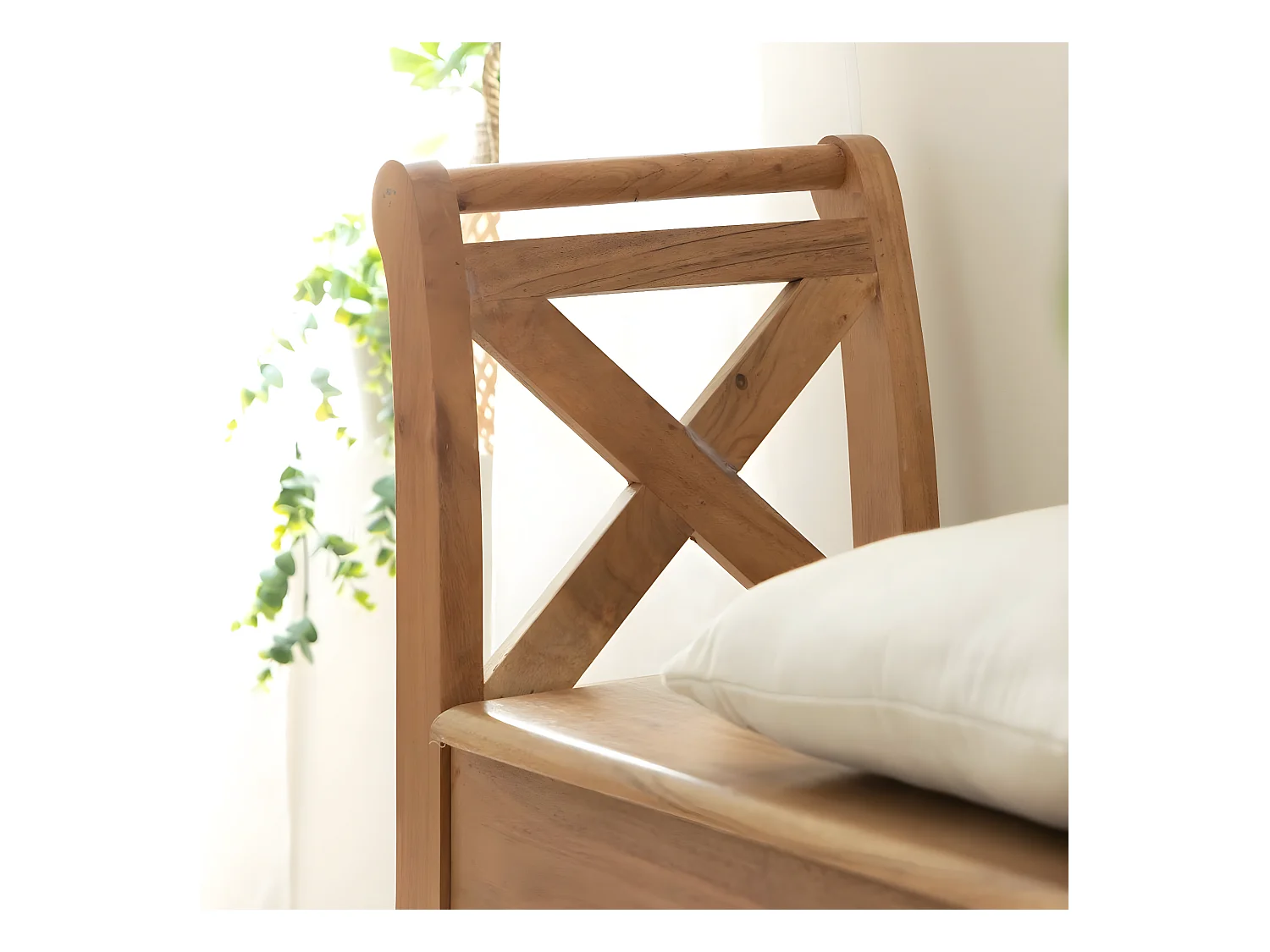 Petit banc en bois d'acacia Isolde
