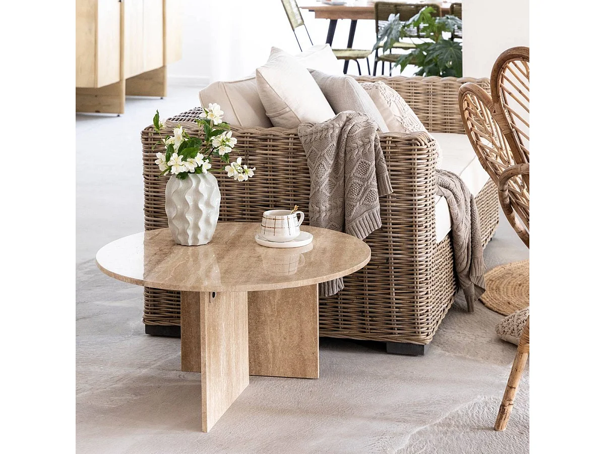 Table basse ronde en marbre Grâce