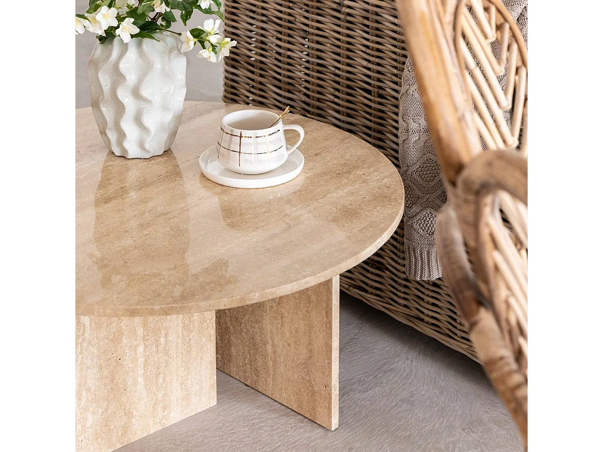 Table basse ronde en marbre Grâce