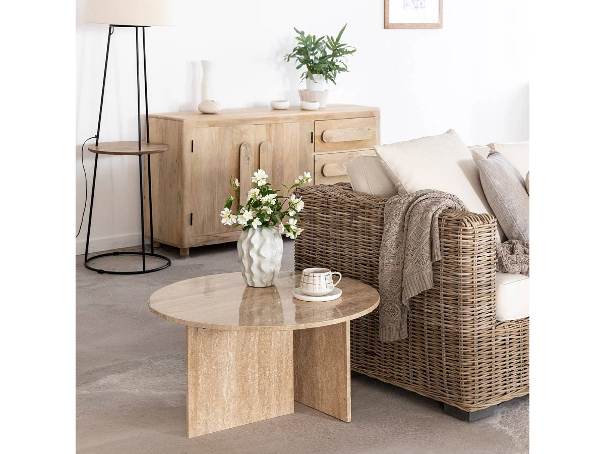 Table basse ronde en marbre Grâce