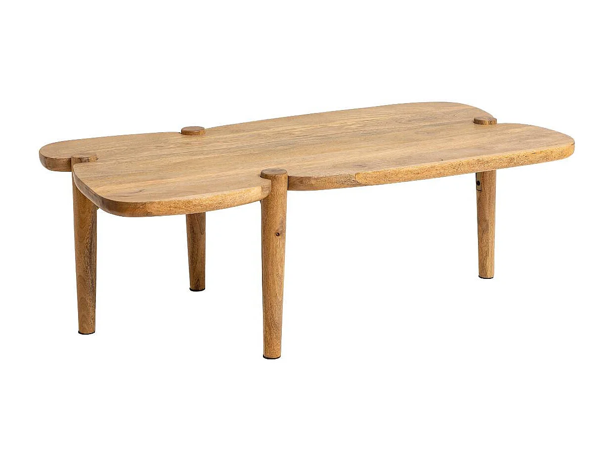 Table basse vague en bois de manguier Zola